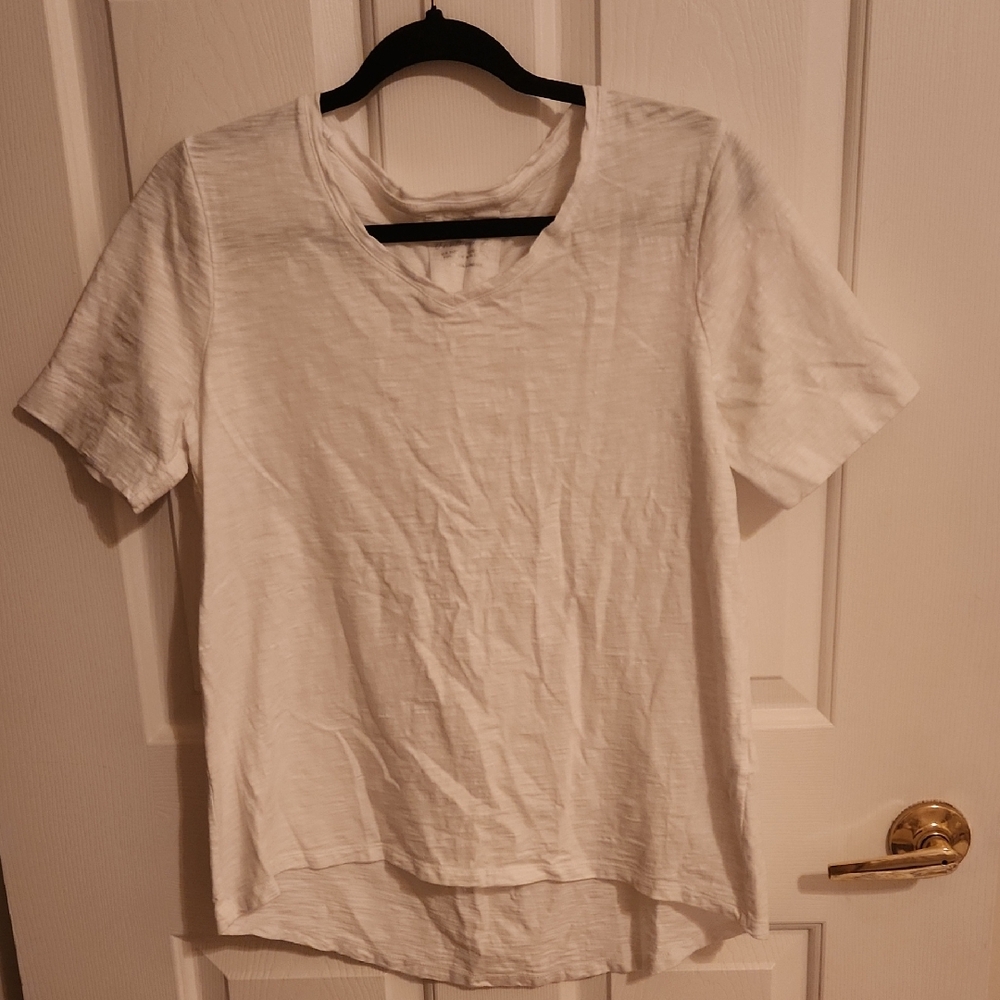 Chico's Soft White Short Sleeve Tee